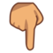 Backhand Index Pointing Down: Medium Skin Tone