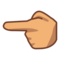 Backhand Index Pointing Left: Medium Skin Tone