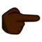 Backhand Index Pointing Right: Dark Skin Tone