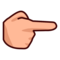 Backhand Index Pointing Right: Medium-Light Skin Tone
