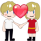 Couple with Heart: Light Skin Tone
