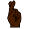 Crossed Fingers: Dark Skin Tone
