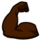 Flexed Biceps: Dark Skin Tone