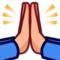 Folded Hands: Medium-Light Skin Tone