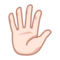 Hand with Fingers Splayed: Light Skin Tone