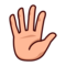 Hand with Fingers Splayed: Medium-Light Skin Tone