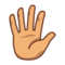 Hand with Fingers Splayed: Medium Skin Tone