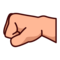 Left-Facing Fist: Medium-Light Skin Tone