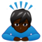 Man Bowing: Dark Skin Tone