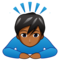 Man Bowing: Medium-Dark Skin Tone