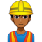 Man Construction Worker: Medium-Dark Skin Tone