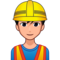 Man Construction Worker: Medium-Light Skin Tone