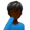 Man Facepalming: Dark Skin Tone