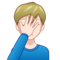 Man Facepalming: Light Skin Tone