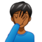 Man Facepalming: Medium-Dark Skin Tone