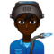 Man Factory Worker: Dark Skin Tone