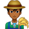 Man Farmer: Medium-Dark Skin Tone