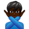 Man Gesturing No: Dark Skin Tone