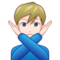 Man Gesturing No: Light Skin Tone
