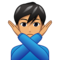 Man Gesturing No: Medium Skin Tone