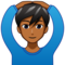 Man Gesturing OK: Medium-Dark Skin Tone