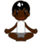 Man in Lotus Position: Dark Skin Tone