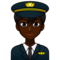 Man Pilot: Dark Skin Tone