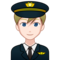 Man Pilot: Light Skin Tone