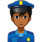 Man Police Officer: Medium-Dark Skin Tone