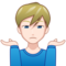 Man Shrugging: Light Skin Tone
