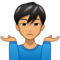 Man Shrugging: Medium Skin Tone