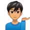 Man Tipping Hand: Medium Skin Tone