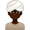 Man Wearing Turban: Dark Skin Tone