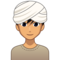 Man Wearing Turban: Medium Skin Tone