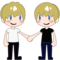 Men Holding Hands: Light Skin Tone