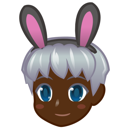Men with Bunny Ears: Dark Skin Tone
