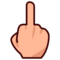 Middle Finger: Medium-Light Skin Tone