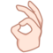 OK Hand: Light Skin Tone