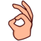 OK Hand: Medium-Light Skin Tone
