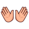Open Hands: Medium-Light Skin Tone
