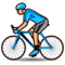 Person Biking: Medium-Light Skin Tone