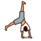 Person Cartwheeling: Medium Skin Tone