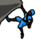 Person Climbing: Dark Skin Tone