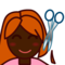 Person Getting Haircut: Dark Skin Tone