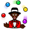Person Juggling: Dark Skin Tone