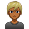 Person: Medium-Dark Skin Tone, Blond Hair