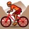 Person Mountain Biking: Medium-Dark Skin Tone