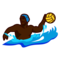 Person Playing Water Polo: Dark Skin Tone