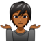 Person Shrugging: Medium-Dark Skin Tone