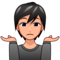 Person Shrugging: Medium-Light Skin Tone